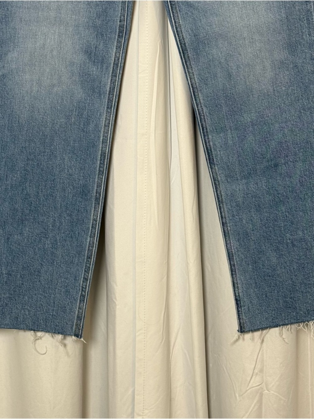 Frank & Eileen Monaghan Jeans 26 High Rise Straight Leg Crop Raw Hem Denim - Picture 6 of 15